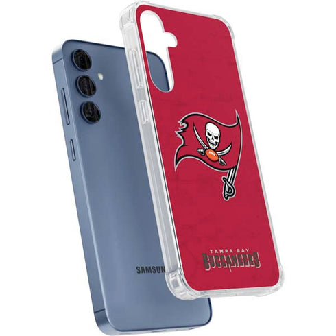 NFL Tampa Bay Buccaneers Distressed Galaxy A35 5G Clear Case